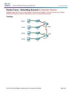 8.1.4.7 Packet Tracer - Subnetting Scenario 1 - ILM - Packet Tracer -...