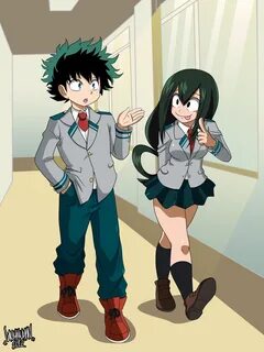 Untitled - Some Deku and Tsuyu art I commissioned from the..