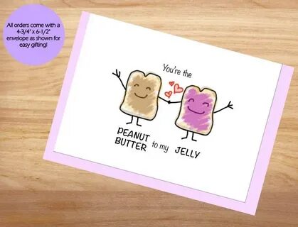 You're the Peanut Butter to My Jelly Love Card Etsy