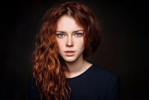 #4520361 #redhead, #wavy hair, #model, #eyes, #looking at vi