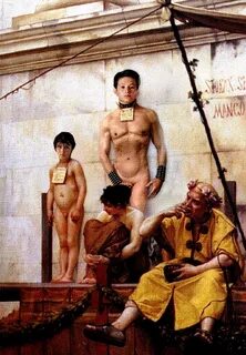 Slave Market. adapted from a painting by Gustave Boulanger. 