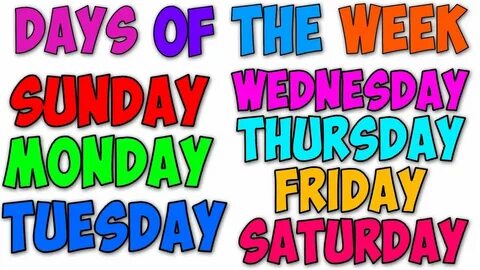 Week days أيام الأسبوع - YouTube