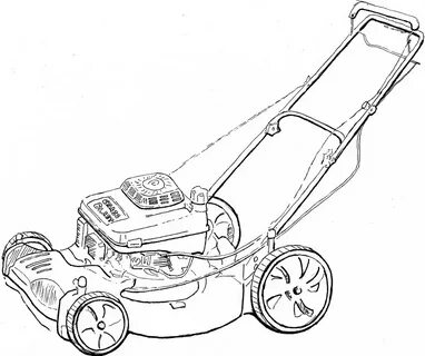 Lawn Pages Mower Turn Zero Coloring Drawing Lawnmower Sketch