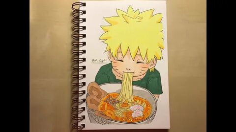 Drawing Naruto Uzumaki eating ramen - YouTube