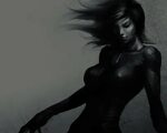 Wallpaper : women, fantasy girl, dark, artwork, black hair, 