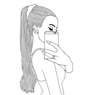 Ariana Grande Outline Drawing - Anoite Wallpaper