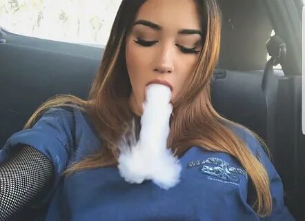 17. Female vaper is caught at the exact moment she exhales an unfortunate-l...