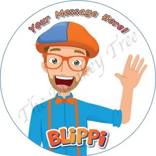 Cake Toppers BLIPPI ROUND EDIBLE BIRTHDAY CAKE TOPPER DECORA