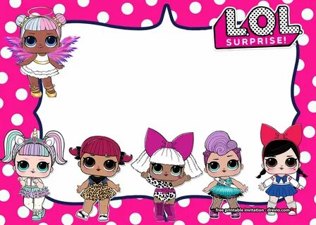 FREE LOL Surprise Dolls Invitation Templates