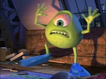 A collection of Blurred Pictures of Mike Wazowski Reaction p
