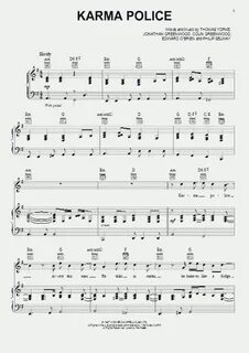 Karma Police Piano Sheet Music OnlinePianist