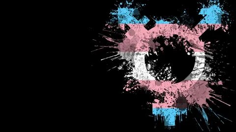 Pink White Blue Paint Splash Black Background HD Pride Wallp