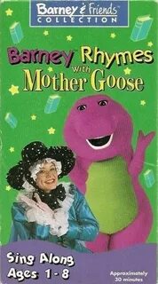 Barney Barney Rhymes with Mother Goose 1998 VHS Rhymes, Barn