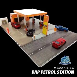 Gas/Petrol Stations 1:64 Diorama Buildings for Hotwheels & D