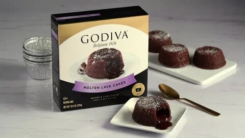 GODIVA Molten Lava Cakes Baking Mix - YouTube