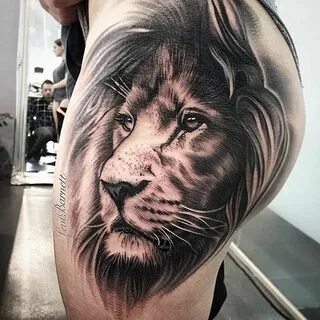 Pin by Shontelle Renae on Tattoo Hip thigh tattoos, Lion hea