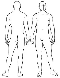 Standing Anime Male Base Full Body - Draw-blip