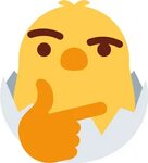 Thinking Emoji Discord - Chicken Thinking Clipart - Large Si