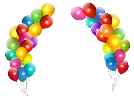 Colorful Balloons Decor Transparent PNG Clipart День рождени
