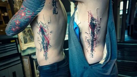 abstract splatter tattoo ink couple by foxxmax on deviantART