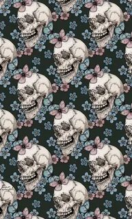 Créditos: therese_nothing Black skulls wallpaper, Skull wall