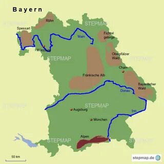 Bayern Karte Flüsse : Fluss Karte Oberbayern - Coklat keju