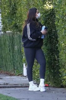 attractive lady Addison Rae in sexy fitness leggings Candid 