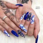 💙 Royal blue 💙 💙 marble 💙 . . . .. Royal blue nails, Blue ac