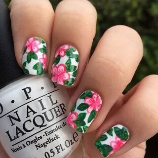 Hawaiian flower nails Floral nails, Hawaiian flower nails, H