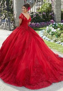 Princess Tulle and Glitter Tulle Quinceañera Dress Morilee S