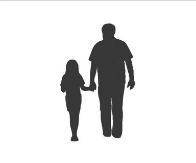 Father Daughter Silhouette Dad Daddy Father's Day Etsy