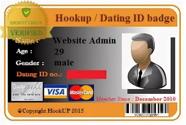 Hookup ID: OFFICIAL DATING ID Hookup, Badge, Id badge