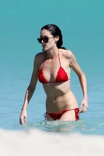 NICOLE TRUNFIO in Red Bikini at a Beach in Miami - HawtCeleb