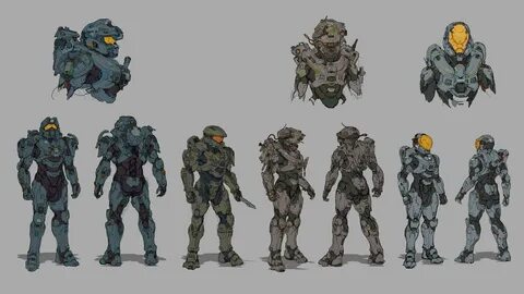 Halo 5: Guardians: Logros Halo armor, Concept art, Armor con