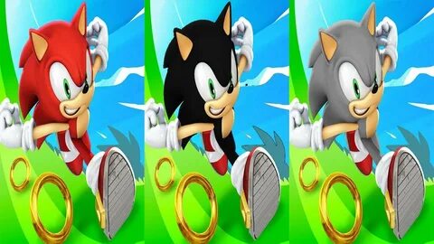 Sonic Dash Gameplay - KNUCKLES VS SHADOW VS SILVER - YouTube