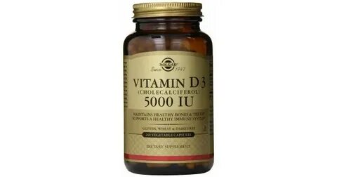 Buy Solgar Vitamin D3 Cholecalciferol 5000 IU Vegetable Caps
