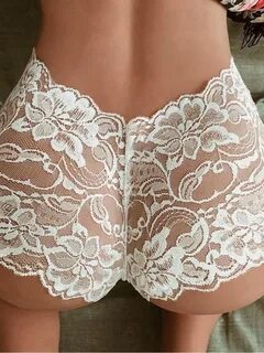 LW SXY See-through Floral Decoration White Panties, 110 ₽ * 