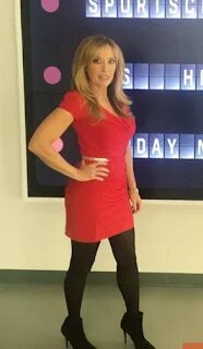 Linda Cohn`s Legs and Feet in Tights