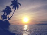 Free picture: sunset, sun, beach, dawn, ocean, water, tropic