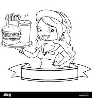 Black and white coloring page Stock Photo - Alamy.