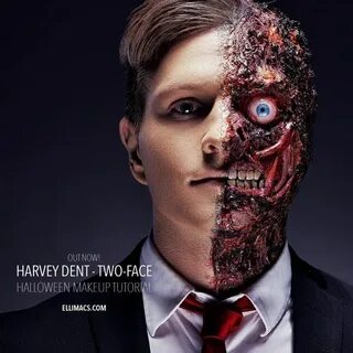 Harvey Dent - Two Face - SFX Makeup Tutorial Horror makeup, 