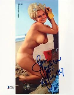 JOEY GIBSON SIGNED 8x10 PHOTO + MISS JUNE 1967 PLAYBOY PLAYM