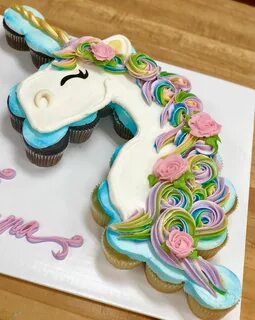 Pullapart cupcake unicorn Unicorn cupcakes, Cupcake cakes, P