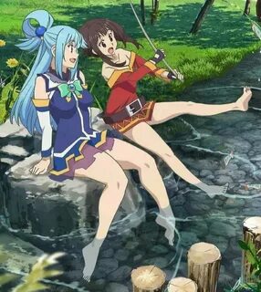 Aqua and Megumin fishing : Konosuba