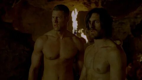 ausCAPS: Eoin Macken and Tom Hopper shirtless in Merlin 5-02