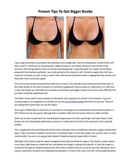 Natural ways to get bigger boobs.