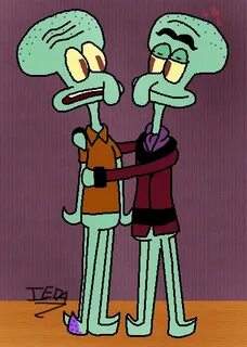 Squilliam hugging Squidward by iedasb -- Fur Affinity dot ne