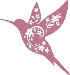 Floral hummingbird SVG cut file for Cricut and Silhouette. E