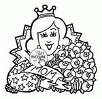 Beautiful Mom - Mother's Day coloring page for kids, colorin