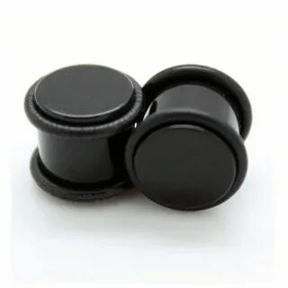 2G Black Acrylic UV Double O-Ring Ear Plugs Gauges (2G - 6mm